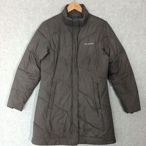 Columbia Heavenly Jacket‎ Womens Small Gray Quilted Full Zip Grunge Outdoors
